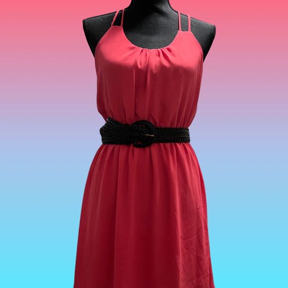 HOT PINK STRAPPY MINI DRESS - Picture 12 of 13